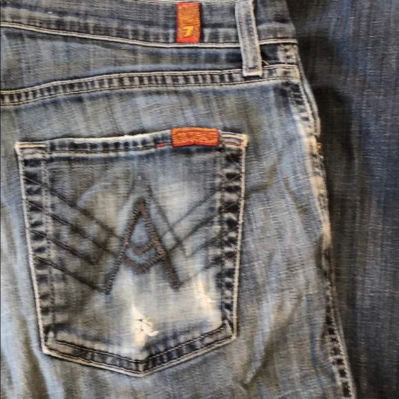 Men’s 7 for all mankind ‘A’ pkt relaxed blue jeans - Picture 2 of 8